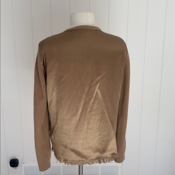 LIVIANA CONTI Wool Cashmere Tan Button-Up Cardigan size IT 46 US L - Picture 2 of 6